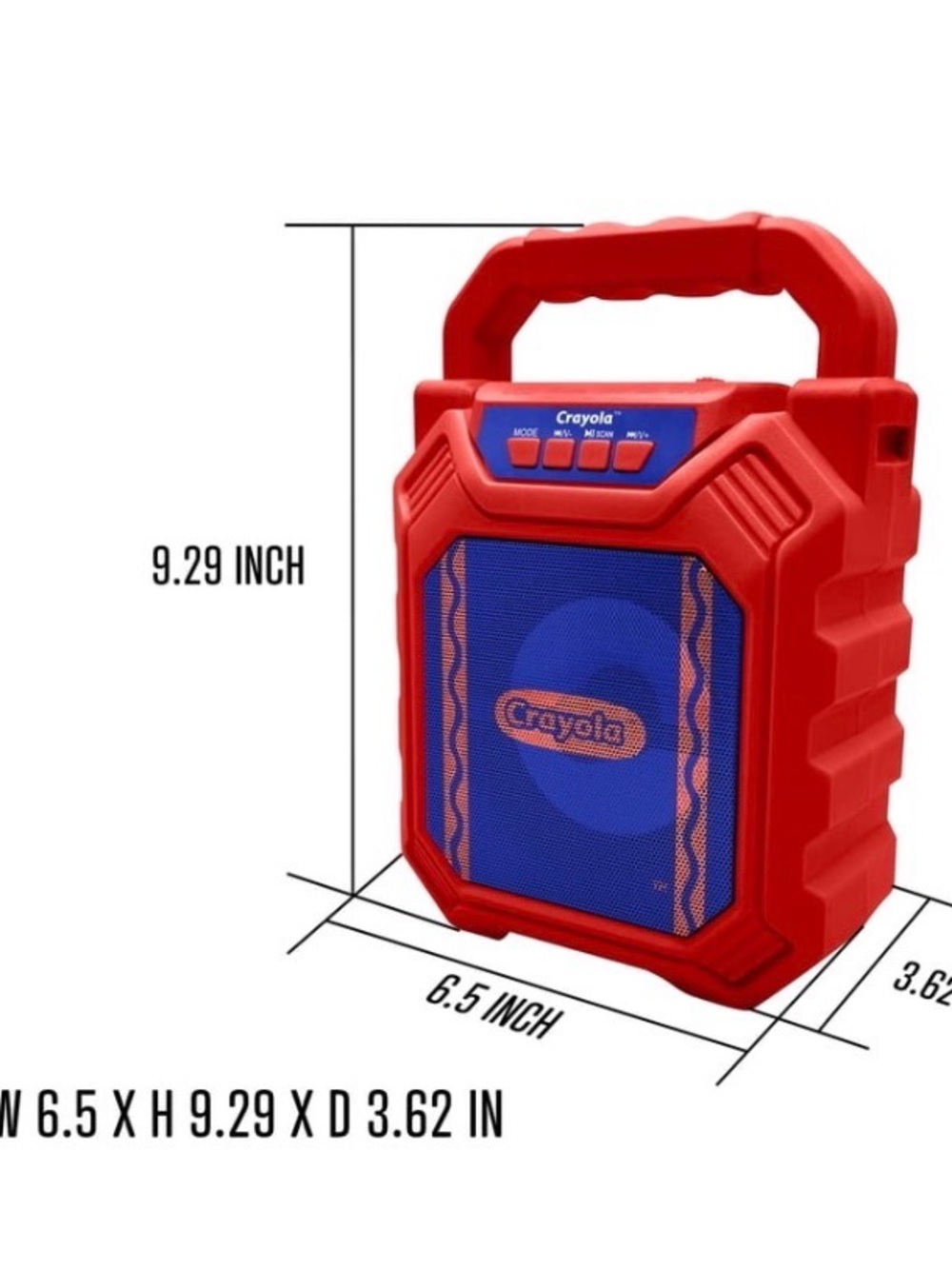 Crayola Red & Blue Portable Bluetooth Karaoke Speaker with Microphone - Picture 2 of 4